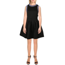 Load image into Gallery viewer, English Factory Women&#39;s Pleated Sleeveless Fit &amp; Flare Dress, Black, S
