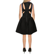 Load image into Gallery viewer, English Factory Women&#39;s Pleated Sleeveless Fit &amp; Flare Dress, Black, S
