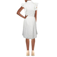 Load image into Gallery viewer, French Connection Women&#39;s Duna Lawn Eyelet Fit &amp; Flare Dress, White, 6
