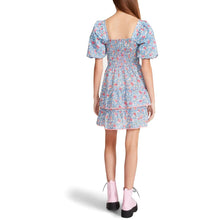 Load image into Gallery viewer, Betsey Johnson Women&#39;s Cottage Floral Cotton Mini Dress, Blue, S
