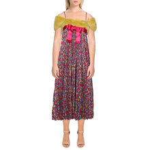 Load image into Gallery viewer, Red Valentino Women&#39;s Mink Pleated Cocktail/Party Dress, Magenta, 38
