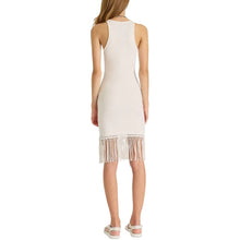 Load image into Gallery viewer, French Connection Women&#39;s Solle Fringe MIDI Bodycon Dress, White, XS
