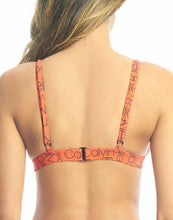 Load image into Gallery viewer, Calvin Klein Women&#39;s Logo-Print Triangle Bikini Top, Strong, M
