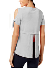 Load image into Gallery viewer, Calvin Klein Performance Women&#39;s Cold Shoulder Vented Top, Alloy, XXL

