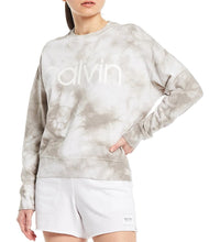 Load image into Gallery viewer, Calvin Klein Women&#39;s Logo Tie-Dyed French Terry Sweatshirt, XL
