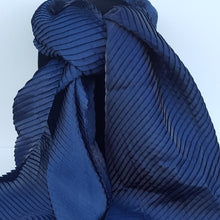 Load image into Gallery viewer, Calvin Klein Women's Pleated Texture Lightweight Evening Wrap, Navy
