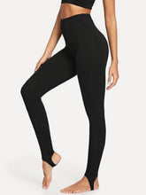 Load image into Gallery viewer, Capezio Women&#39;s High Rise Stirrup Leggings, Black, S
