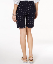 Load image into Gallery viewer, Tommy Hilfiger Women's Nautical Anchor Print Bermuda Shorts, Navy, 2

