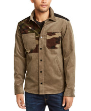 Load image into Gallery viewer, Club Room Men's Camouflage Colorblocked Corduroy Shirt Jacket, Green, M

