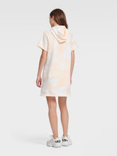 Load image into Gallery viewer, DKNY Women&#39;s Sport Tie-Dyed Logo Sneaker Hoodie Dress, Orange, XS
