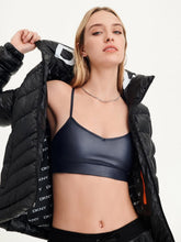 Load image into Gallery viewer, DKNY Sport Women&#39;s Logo Lightweight Packable Puffer Jacket, Black, S
