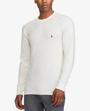 Load image into Gallery viewer, Polo Ralph Lauren Men's Waffle-Knit Thermal Pajama Shirt, White, L
