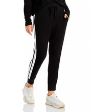 Load image into Gallery viewer, Aqua Athletic Women&#39;s Side Stripe Knit Sweatpants, Black, L
