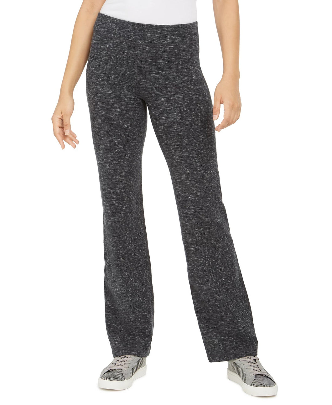 ID Ideology Women's Flex Stretch Bootcut Pants, Noir Space Dye, XL