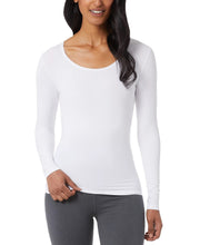 Load image into Gallery viewer, 32 Degrees Women&#39;s Cozy Heat Scoop-Neck Top, White, XS
