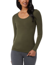 Load image into Gallery viewer, 32 Degrees Women&#39;s Cozy Heat Scoop-Neck Top, Olive Tree, M
