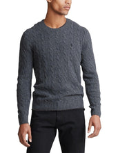 Load image into Gallery viewer, Polo Ralph Lauren Mens Cable Wool-Cashmere Sweater Charcoal Heather, S
