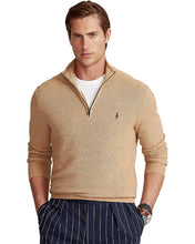 Load image into Gallery viewer, Polo Ralph Lauren Men's Cotton Quarter-Zip Sweater, Camel Melange, M
