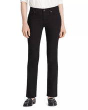 Load image into Gallery viewer, Ralph Lauren Women's Stretch Curvy-Fit Straight-Leg Jeans, Black,16x30
