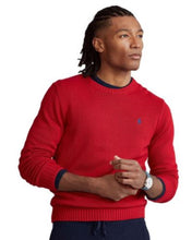 Load image into Gallery viewer, Polo Ralph Lauren Men's Cotton Crewneck Sweater, Park Avenue Red, XL
