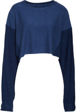 Load image into Gallery viewer, Free People Women&#39;s Fp Movement Surfside Crop Sweatshirt, Navy, M
