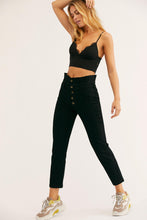 Load image into Gallery viewer, Free People Women's Montella Pinstripe Crop Skinny Pants,,12, Black
