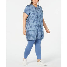 Load image into Gallery viewer, Ideology Women&#39;s Tie-Dyed Lace-Up Tunic, Indigo Sea, XXL
