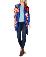 Load image into Gallery viewer, I.N.C Womens Floral Bouquet Super-Soft Scarf &amp; Wrap, Navy, One Size
