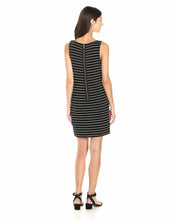 Load image into Gallery viewer, Kensie Junior&#39;s Striped Envelope-Hem Tank Dress, Black, XL
