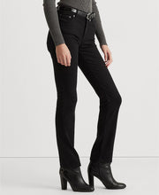 Load image into Gallery viewer, Ralph Lauren Women's Stretch Curvy-Fit Straight-Leg Jeans, Black,16x30
