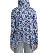 Load image into Gallery viewer, Layla Women's Ultra Soft Print Hooded Pajama Cardigan, Blue, S
