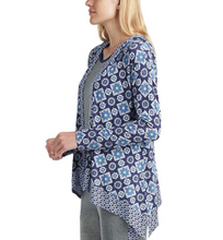 Load image into Gallery viewer, Layla Women's Ultra Soft Print Hooded Pajama Cardigan, Blue, S
