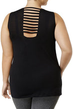 Load image into Gallery viewer, Material Girl Plus Women's Metallic Love Strappy-Back Tank Top, 1X
