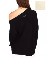 Load image into Gallery viewer, Michael Kors Women's Boat-Neck Off One Shoulder Sweater, Alabaster, XXS
