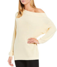 Load image into Gallery viewer, Michael Kors Women's Boat-Neck Off One Shoulder Sweater, Alabaster, XXS
