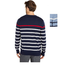 Load image into Gallery viewer, Nautica Men's Striped V-Neck Button Cotton Classic fit Cardigan, Blue, XXL
