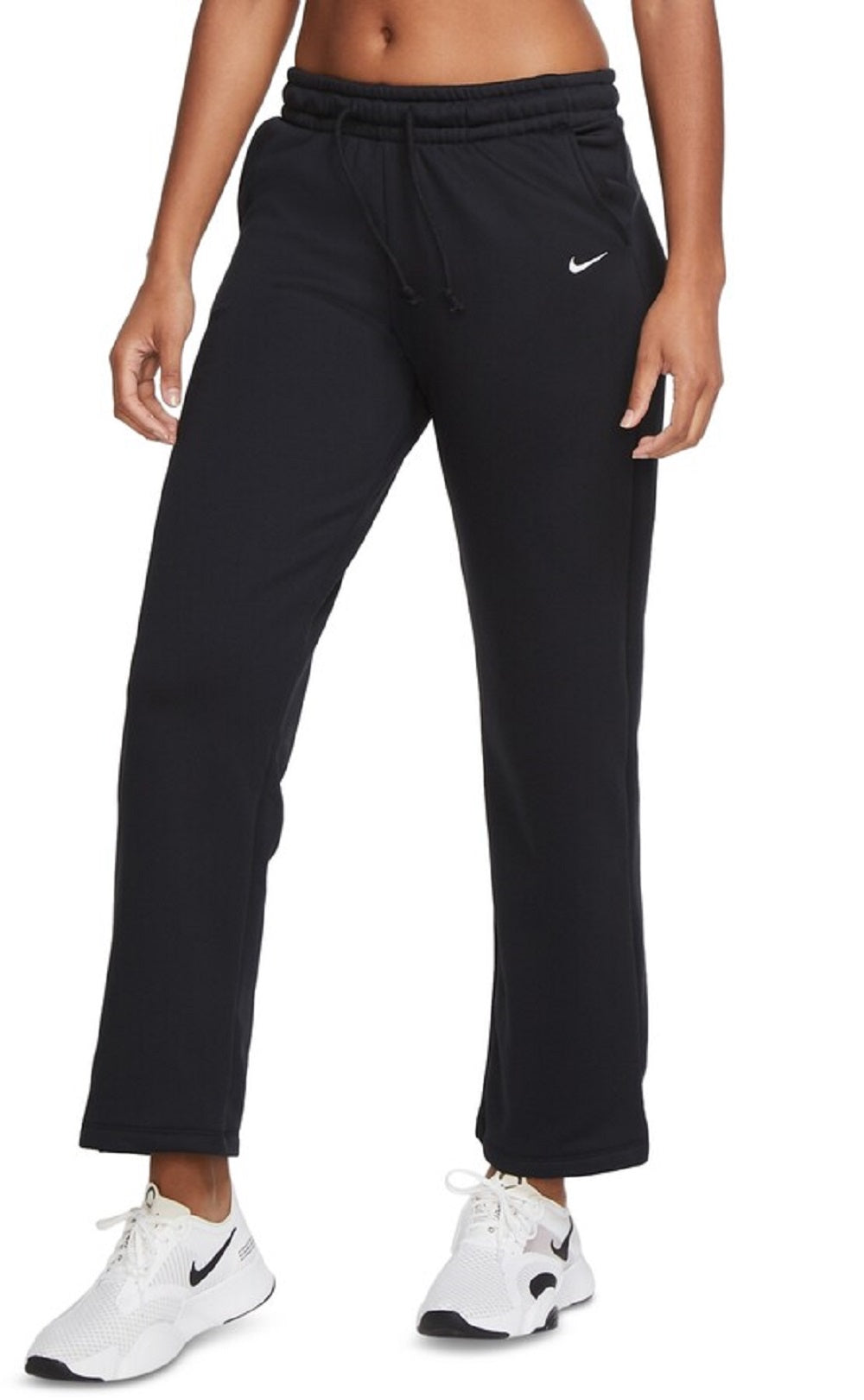 Nike Women's Therma Fleece Training Full Length Pants, Black, M