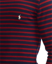 Load image into Gallery viewer, Ralph Lauren Men's Striped Long-Sleeve Sleep T-Shirt, Navy/Red, XL
