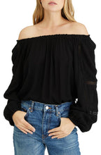 Load image into Gallery viewer, Sanctuary Women's Say So Blouse with Eyelet Detail, Black, M
