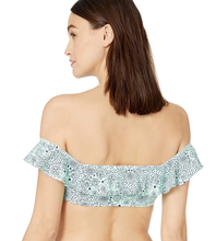 Load image into Gallery viewer, Anne Cole Studio Women&#39;s Lace-Up Flounce Bikini Top, Mint Green, S

