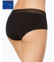 Load image into Gallery viewer, Jenni by Jennifer Moore Women&#39;s Lace-Waist Hipster, Blue, M
