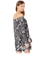 Load image into Gallery viewer, Nanette Lepore Women&#39;s Bell-Sleeves Printed Off-The-Shoulder Cover-Up, S
