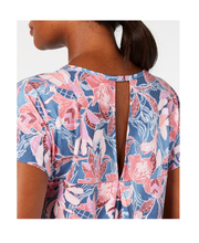 Load image into Gallery viewer, Ideology Women&#39;s Wall Flower Printed Keyhole-Back Athletic Top, S
