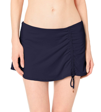 Load image into Gallery viewer, Anne Cole Women&#39;s Adjustable Sarong Ruched Swim Skirted, Navy, XS
