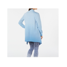 Load image into Gallery viewer, IDEOLOGY Women&#39;s Dip-Dyed Wrap Cardigan Athletic Top, Blue Horizon, S
