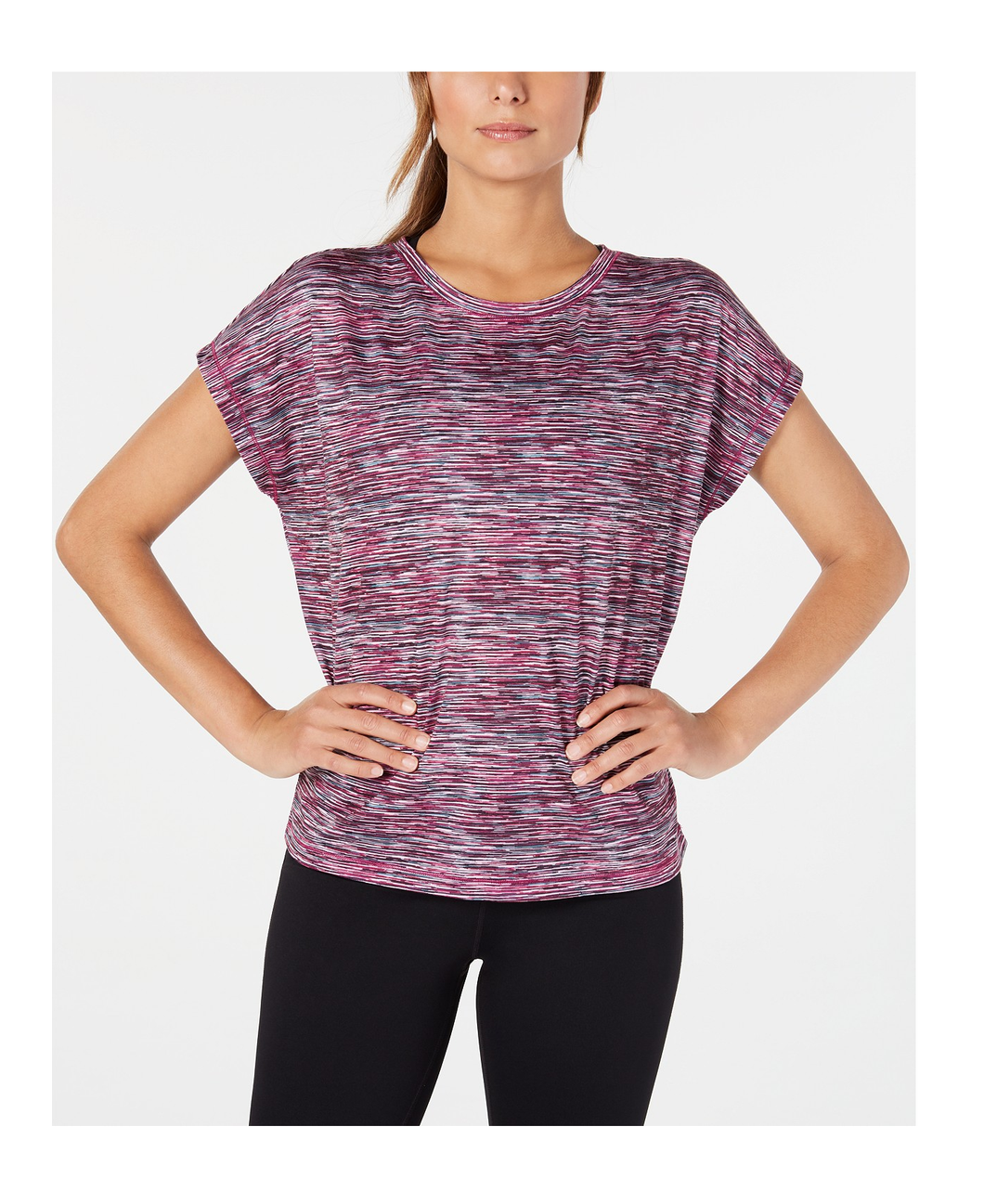 Ideology Women's Space-Dyed Athletic Top, Fuchsia Crystal, M