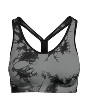 Load image into Gallery viewer, Champion Women&#39;s Tie-Dye Racerback Low-Impact Sports Bra, Black, XS
