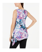 Load image into Gallery viewer, Ideology Women&#39;s Hibiscus Side-Tie Soft Tank Top, Hibiscus Garden, XS
