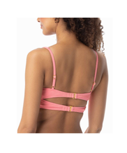 Load image into Gallery viewer, SUNDAZED Women&#39;s Sonia Underwire Tie-Front Bikini Top, Pink, 36C
