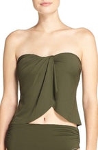 Load image into Gallery viewer, Vince Camuto Women's Riviera Solids Draped Bandini Top, Fern, S
